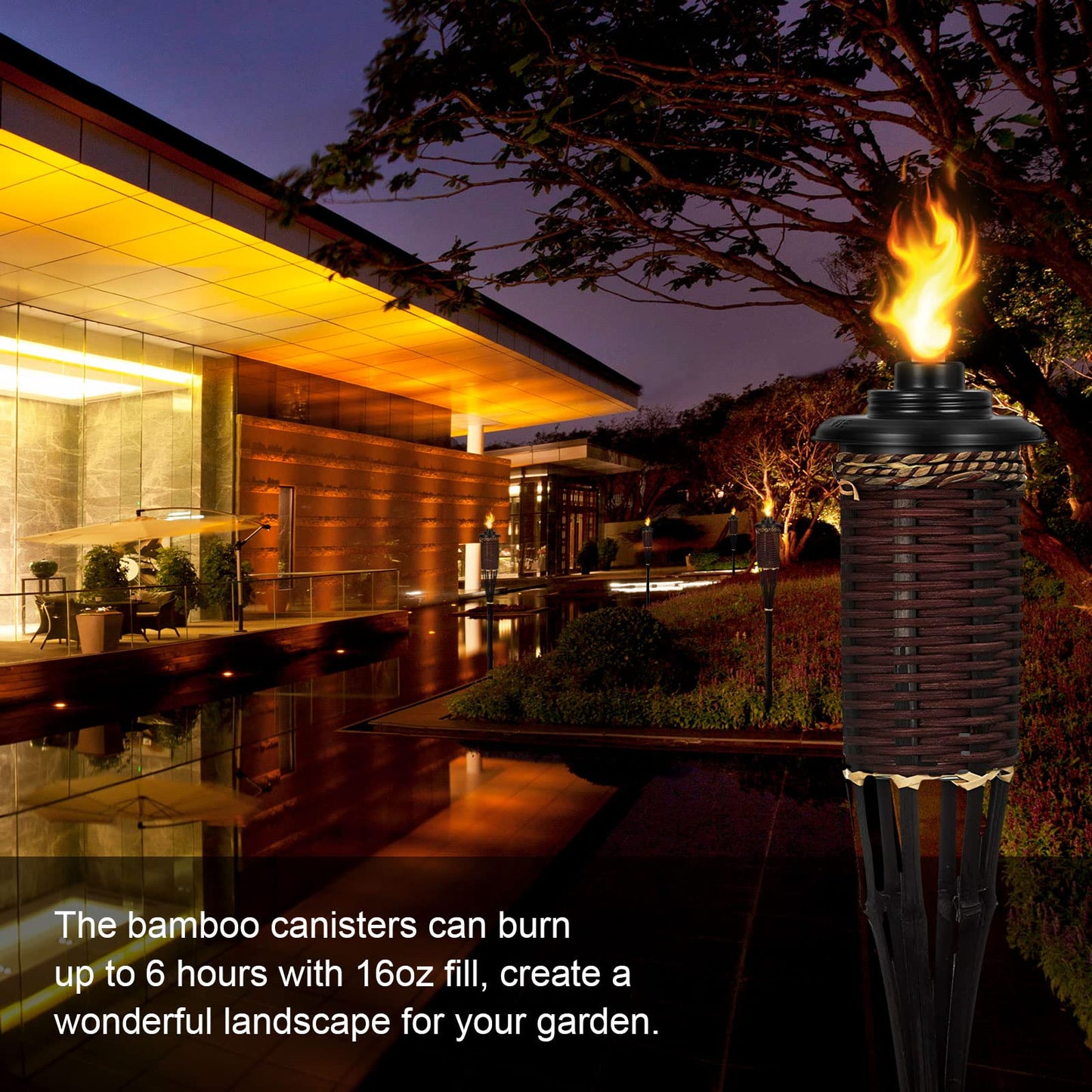 Rynx | Taotazon 16Oz Torch Holders - 4 Pack Recyclable Metal Lanterns For Garden & Patio
