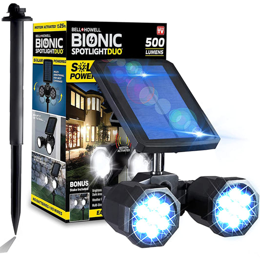 Rynx | Bell+Howell Solar lamp with motion sensor, 14 LED, waterproof for outdoor use
