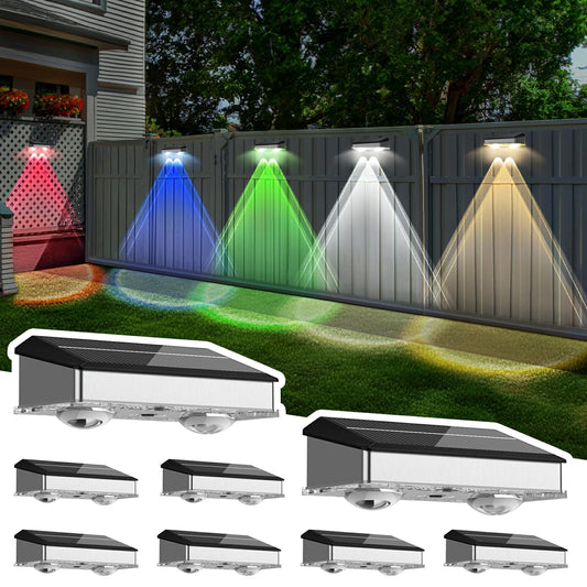 Rynx | Solar Garden Lighting Outdoor 8 Pack, Color Changing + 8 Fixed Colors (Warm White, Cool White, Colored) Ip65 Waterproof High Brightness