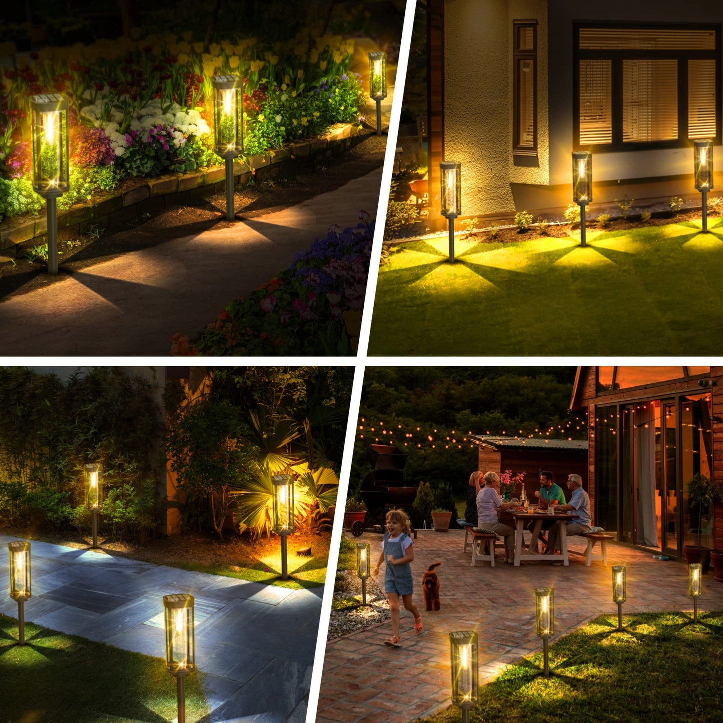 Rynx | Coxseni Solar Path Light 6 Pack, Waterproof Warm White Solar Landscape Light For Garden