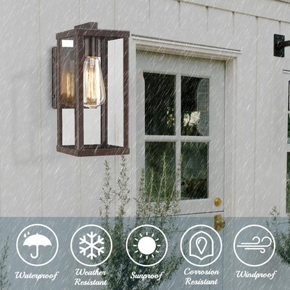 Rynx | Odeums Outdoor Wall Lamp - Waterproof Outdoor Wall Lighting in Oil-Brushed Bronze