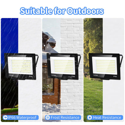 Rynx | Isuerfy 120W Led Floodlight Outdoor, 14400Lm, Ip66 Waterproof, 5000K Daylight White,