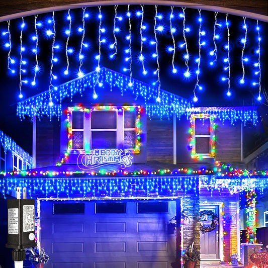 Rynx | Nielfoi 33Ft 400 Led Blue Iconic Fairy Lights - Waterproof Timer For Holiday Indoor/Outdoor Decor