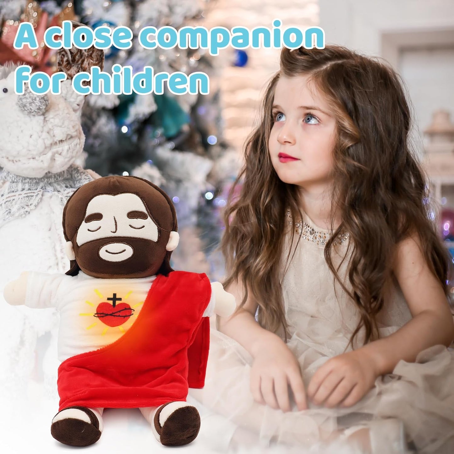 Rynx | Soothing Jesus Plush Toy with Calming Breathing & Sounds
