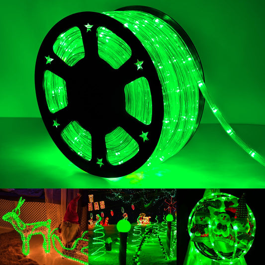 Rynx | 50Ft Led Fairy Lights Outdoor, 360 Led Connectable And Flexible Tube Lights With 8 Modes, Waterproof Led Fairy Lights For Garden, Patio, Pool, Bedroom, Party, Indoor Outdoor Christmas Decoration (Green)
