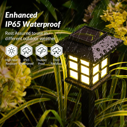 Rynx | Solpex 16 Pack Solar Outdoor Lighting - Waterproof Garden Path Lighting (Warm White)