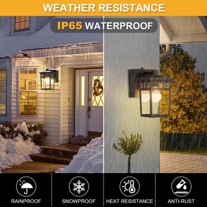 Rynx | Fandbo Dusk To Dawn Poor Light With Gfci Outlet, Waterproof Aluminum, Bulb Included, Oil-Rubbed Bronze