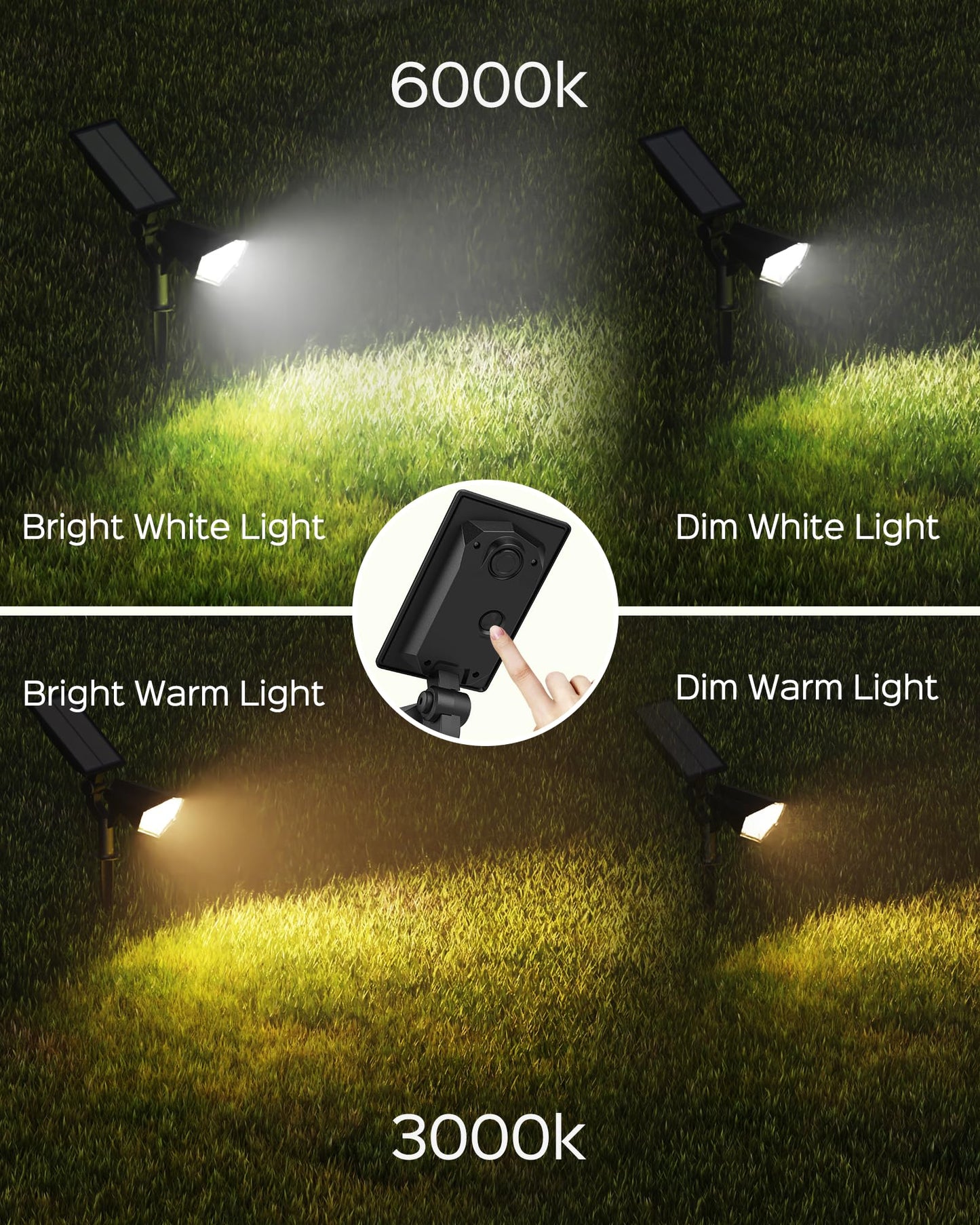 Rynx | 7 Pack Solar Spot Light, 4 Modes, 26 Led, Adjustable, Waterproof, Warm/Cool White