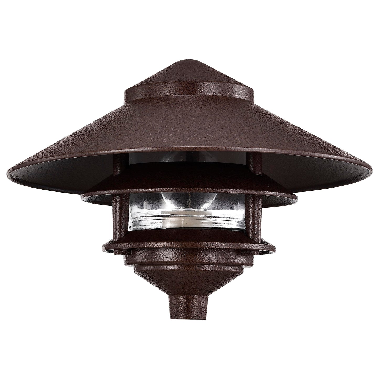 Rynx | Nuvo Sf76/635 One 2 Louver Hood Outdoor Pagoda Landscape Path Light, 2 Tier Large, Old Bronze