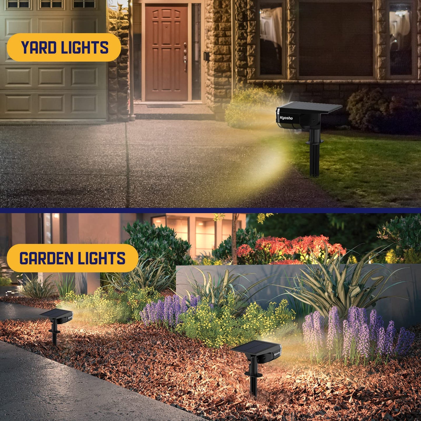 Rynx | Kyosho Solar Spot Light, 38 Leds, Ip67 Waterproof, 2 Pack - Warm White Garden Lighting