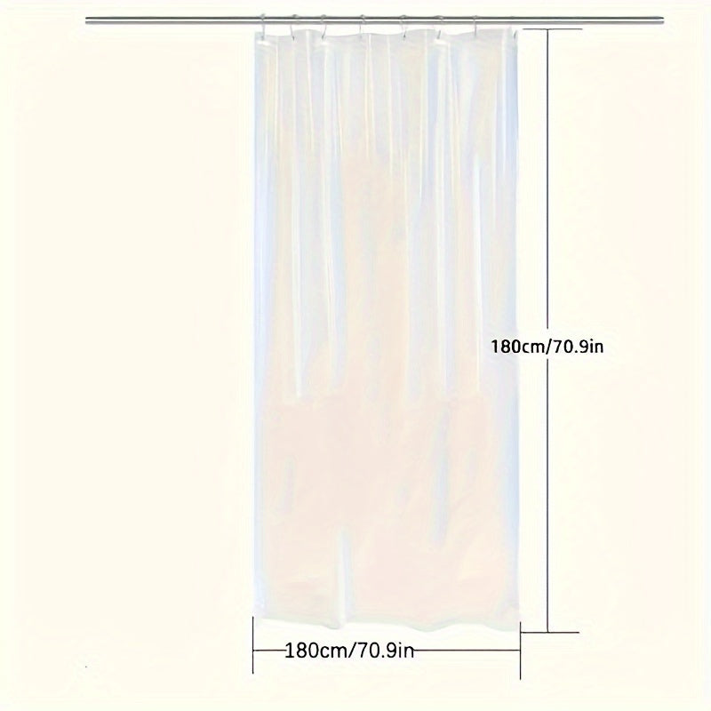 Rynx | Heavy-Duty Clear PEVA Shower Curtain Liner - Soap Scum and Mildew Resistant, Hooks Included for Home and Kitchen