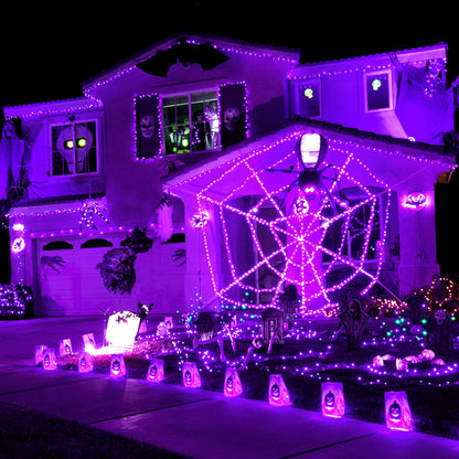 Rynx | Jmexsuss 2 Pack Purple Solar Christmas Lights, 200 Led Copper Wire Fairy Lights, 8 Modes