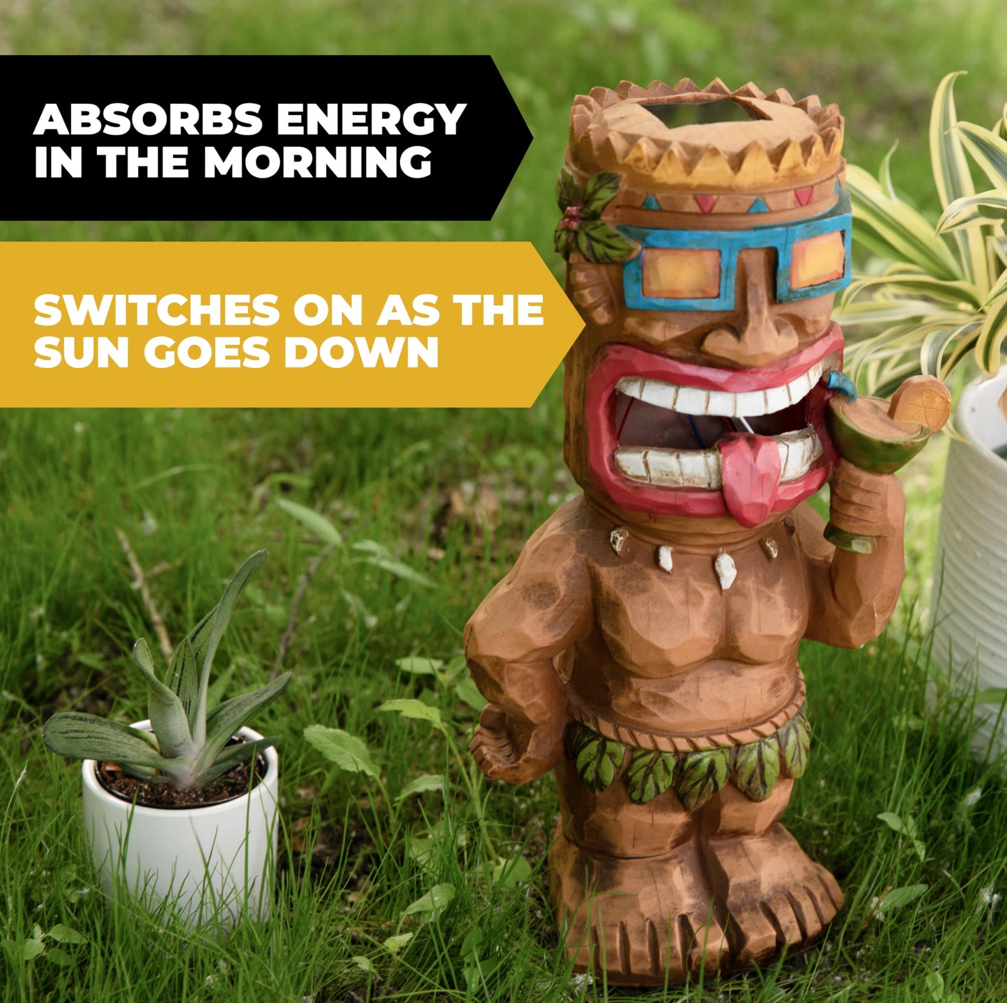 Rynx | Vp Home Ukulele Tiki Solar Light - Flickering Led Garden Decor Tiki Torch For Outdoor Use