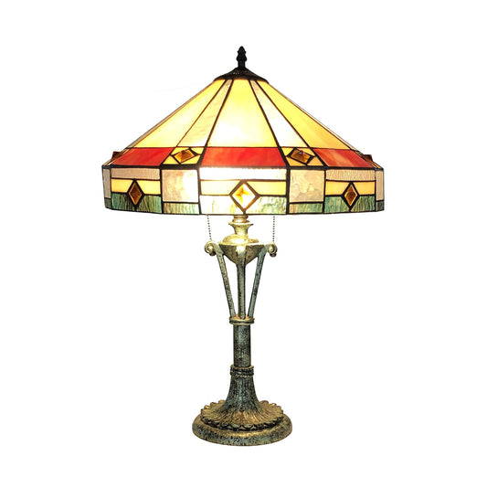 Rynx | Chloe Ch18143Am18-Tl2 Ridley Tiffany-Style Mission Table Lamp with 18" Shade, 26.5 X 18 X 18, Multicolored