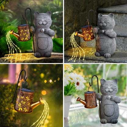 Rynx | Hinshark Solgarden Cat Statue With Kettle Light - Perfect Valentine's Day & Birthday Gifts For Cat Lovers
