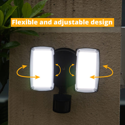 Rynx | Ume 19W LED Floodlight with Motion Sensor, 2000Lm, 5000K, IP65 Waterproof - Black