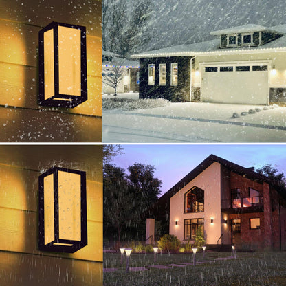 Rynx | Rosykite 18W Led Outdoor Wall Lamps 2-Pack, Waterproof Adjustable White, Modern Rectangle-Cct Fixtures