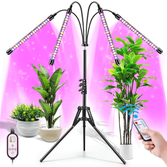 Rynx | Felibeaco Led Plant Grow Lights For Indoor Plants Full Spectrum, Floor Uv Plant Lights For Indoor Growing With Adjustable Stand (14"&amp;-63"&amp;), Plant Grow Lamp With Timer, Auto On/Off For House Plants