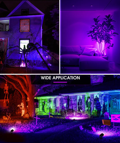Rynx | L Lohas Led Purple Christmas Spotlight - 10W Dusk To Dawn, Ip66 Waterproof, 2 Pack