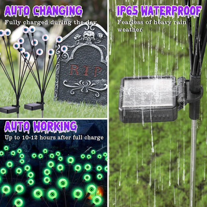 Rynx | Asmad Sol Halloween Eye Ball Light, 4Pack 32Led Waterproof Decor For Garden/Yard/Patio