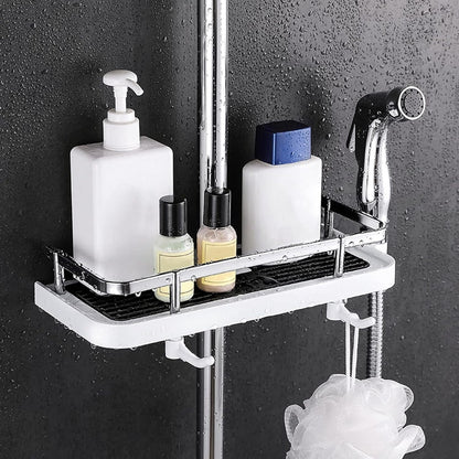 Rynx | No Drilling Bathroom Pole Shower Shelf Holder