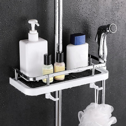 Rynx | No Drilling Bathroom Pole Shower Shelf Holder