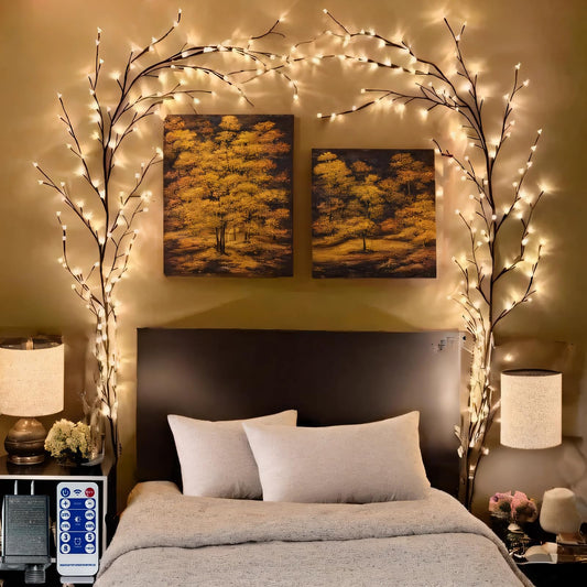 Rynx | Lkgood Vines For Home Decor With Remote Control On/Off Timer Dim, 7.5Ft Christmas Decorations Artificial Tree Branches With 144 Leds Enchanted Willow Vine For Indoor Walls Bedroom Décor (1Pcs)