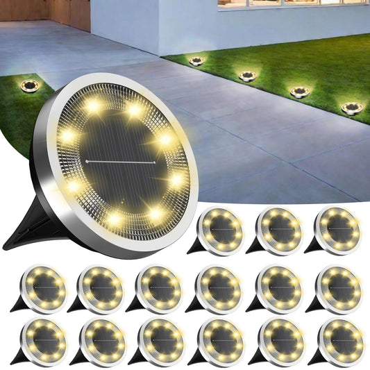 Rynx | Incx Solar Garden Lights, 16 Pack Solar Lights Outdoor Waterproof, Solar Garden Lights Landscape Lighting For Patio Pathway Grass