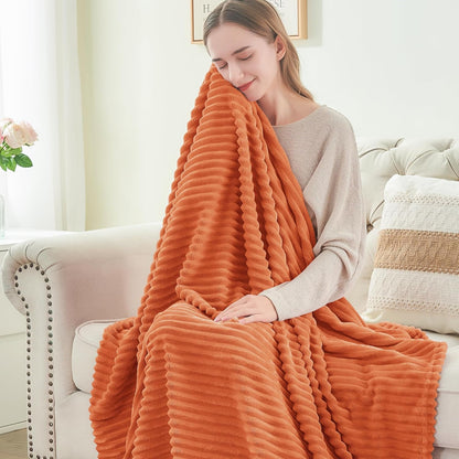 Rynx | MHome Flannel Throw Blanket – Ultra-soft 100% Polyester Cozy Fleece
