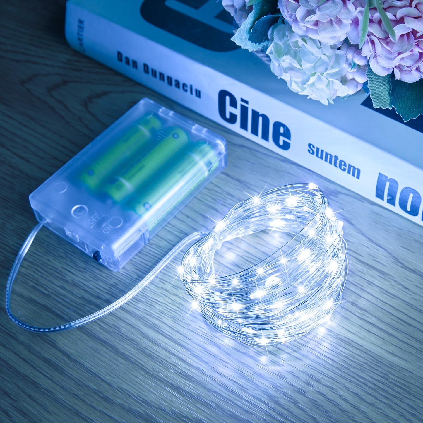 Rynx | Minetom Fairy Lights Battery Powered, 4 Pack 10M 100 Leds Mini Battery Powered Light Sources, Waterproof Twinkle Lights Mason Jar Lights For Indoor Home Wedding Christmas Decoration, Pure White