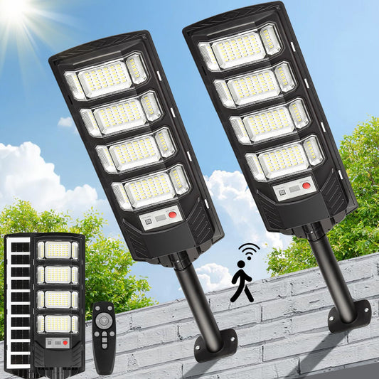 Rynx | Solar Floodlight Outdoor Led: 2 Pack Solar Path Lights Outdoor Waterproof Twilight To Dawn 12000 Lumen Solar Powered Wall Mounted Lamp Motion Sensor Security Remote Control For Garden Parking Driveway
