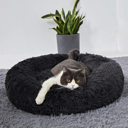 Rynx | PawNest Calming Donut Cat Bed | Round Plush Nest | Stress-Reducing & Cozy | Perfect for Cats & Small Dogs