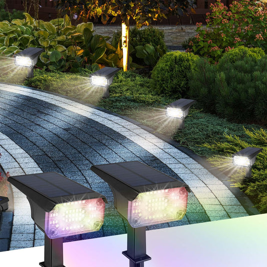 Rynx | Kingsyard Solar Color Changing Light 8 Colors, USB & Solar Powered Lights Outdoor Waterproof IP68, Multicolored RGB Outdoor For G