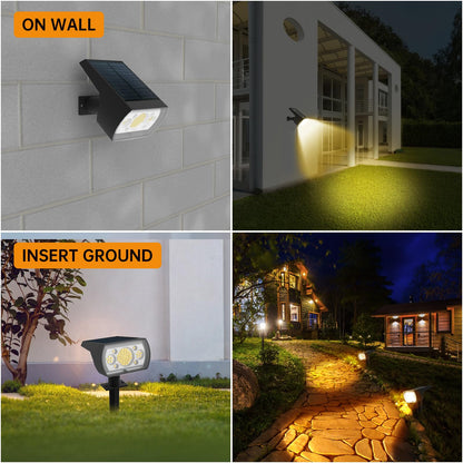 Rynx | Sjuedeng 8 Pack Spotlights, 64 Leds Waterproof Landscape Lights, Warm White, 3 Modes