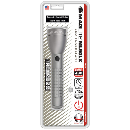 Rynx | Maglite Ml50Lx Led Flashlight - 2-Cell Urban Gray Aluminum, Durable & Brightness