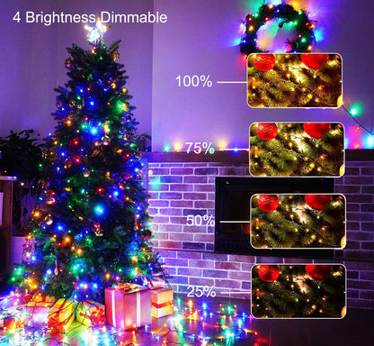 Rynx | Lyhope 98.4Ft 300 Led Christmas Lights, Warm White & Multi Color, Remote Control 11 Modes For Outdoor/Indoor