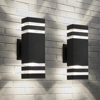 Rynx | Zsmaiku Modern Outdoor Wall Lamp 3000K Led, Waterproof Aluminum, 2-Pack Up/Down Lighting