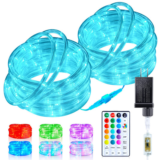 Rynx | Minetom 66Ft Color Changing Rope Light - 200 Led Flash Halloween Spotlights With Remote Control