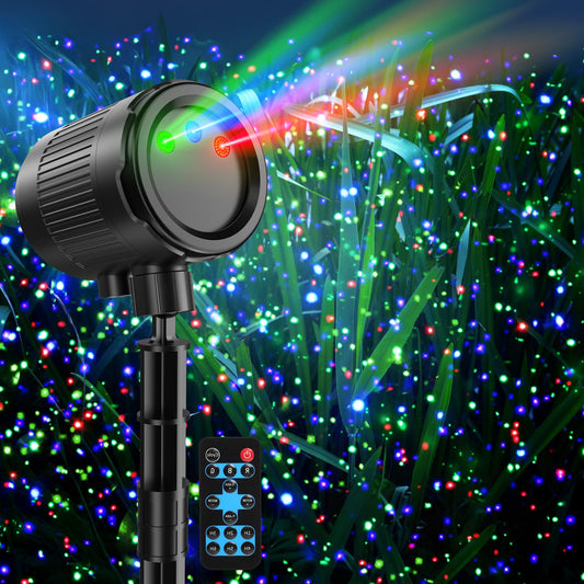 Rynx | Laser Christmas projector light outdoor, Rgb 3-color moving laser firefly light show, Christmas laser light outdoor projector