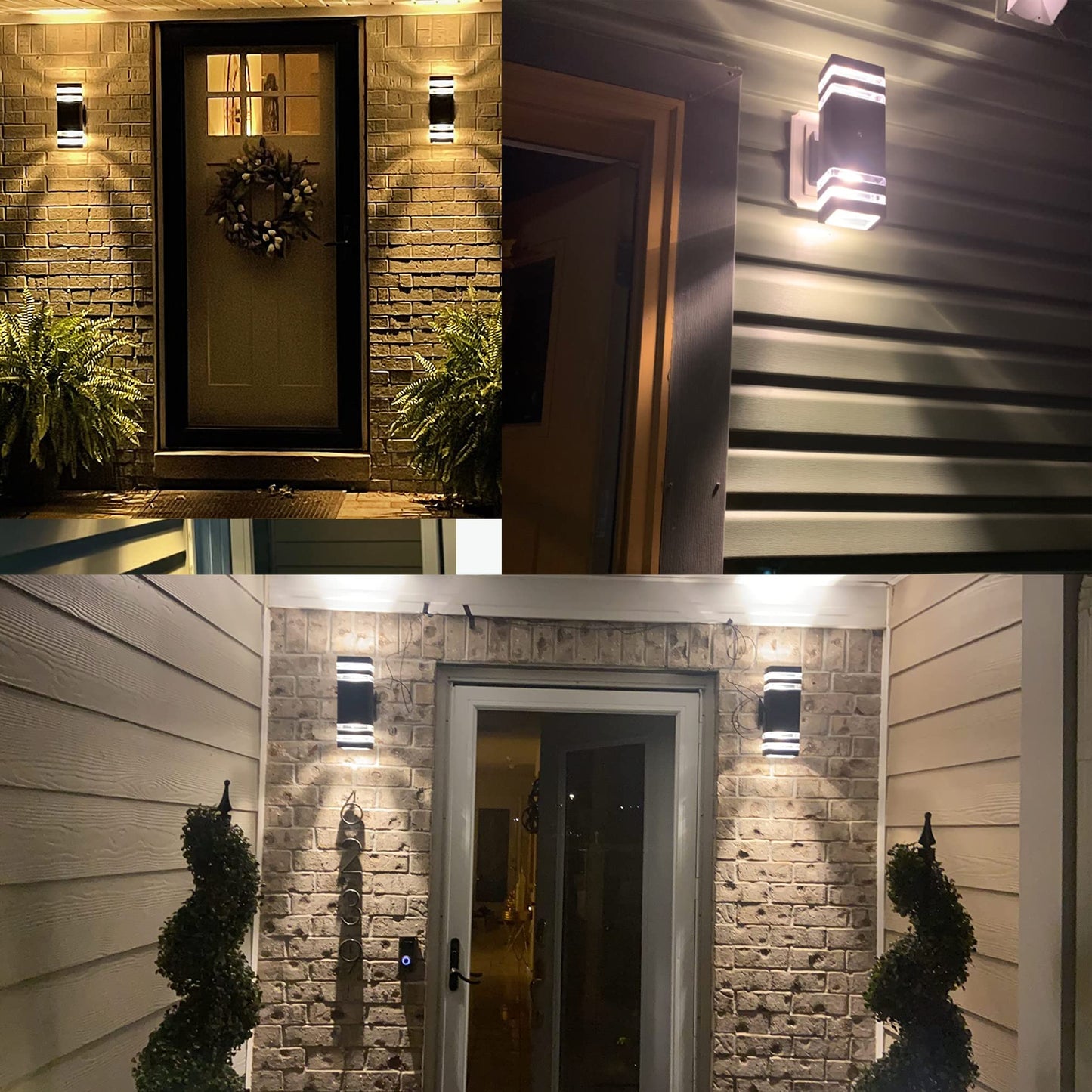 Rynx | Zsmaiku Modern Outdoor Wall Lamp 3000K Led, Waterproof Aluminum, 2-Pack Up/Down Lighting