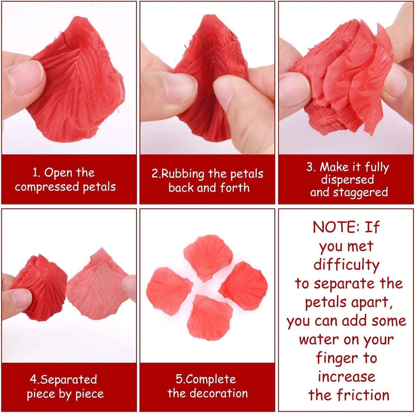 Rynx | Romantic Elegance Silk Rose Petals Collection: 1000 Luxurious Red Petals for Memorable Celebrations