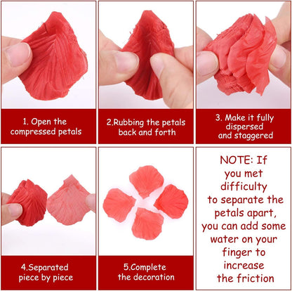 Rynx | Romantic Elegance Silk Rose Petals Collection: 1000 Luxurious Red Petals for Memorable Celebrations