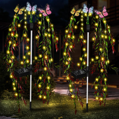 Rynx | Rwnxkarn 69Led Outdoor Solar Light - Waterproof Warm White Butterfly Decor for Garden