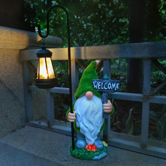 Rynx | Joybee Garden Statues Gnomes With Solar Light Outdoor Decor - Gnomes Sun Figurines Light Decorations For Terrace Garden Grass Ornament