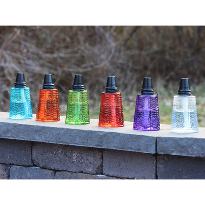 Rynx | Seraphic Citronella Oil Lamp Torch Set With 6 - Glass Table Lights For Terrace & Garden
