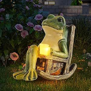 Rynx | FroGlow LED Garden Frog Lamp | Solar Powered | Weatherproof | Decorative Garden Lighting