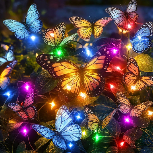 Rynx | Nfever Sunlight Butterfly - 2 Pack, Colorful Waterproof Outdoor Garden Decor