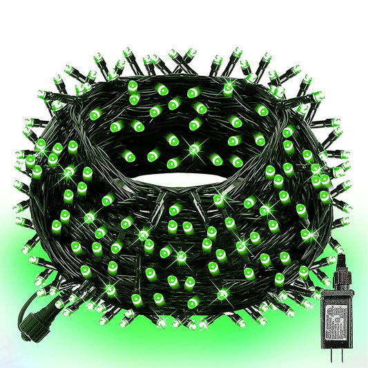 Rynx | Dazzle Bright Christmas 300 Led Light Chains, 100Ft Connectable Light Chains With 8 Lighting Modes, Xmas Vintage Decorations For Indoor Outdoor Party Equipment Garden Garden Decor (Green)