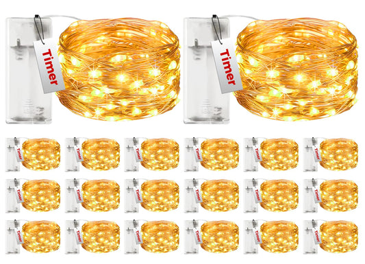 Rynx | Btfarm 20 Pack Fairy Lights Battery-Powered With Timer, 10Ft 30Led Flashing Lights Waterproof, Copper Wire Christmas Lights Battery-Powered For Indoor Outdoor Wedding Party Holiday Decorations
