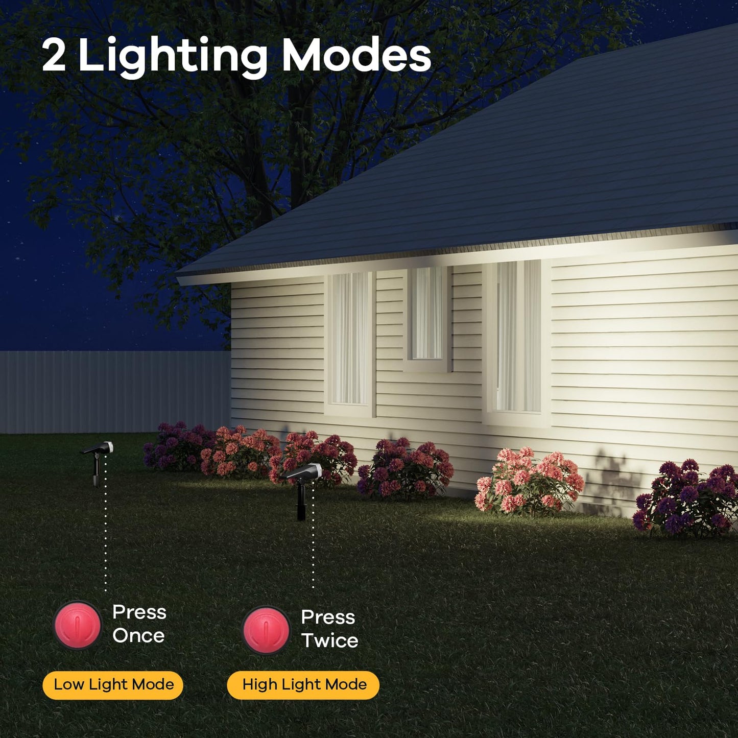 Rynx | Consciot 2-in-1 Solar Spotlights, Ip67 Waterproof, 6 Pack Warm White Garden Lighting